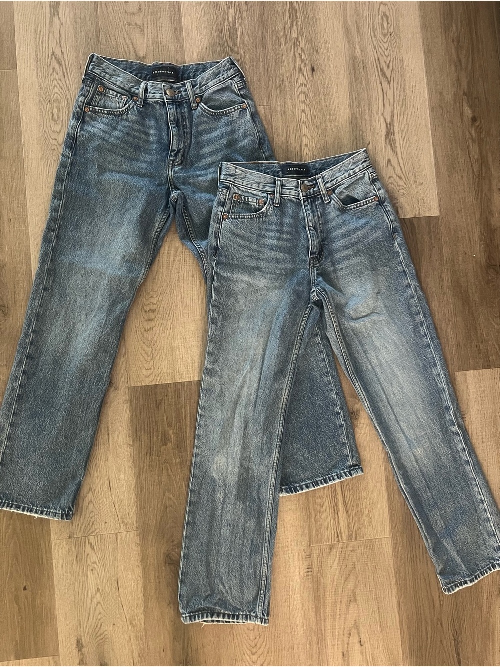 Aeropostale High Rise Baggy Women's Light Blue Jean Bundle 00 Short